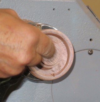 Parting off the partially turned ring